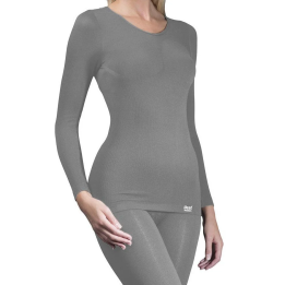 Maillot de corps thermique manches longues Femme — Gris