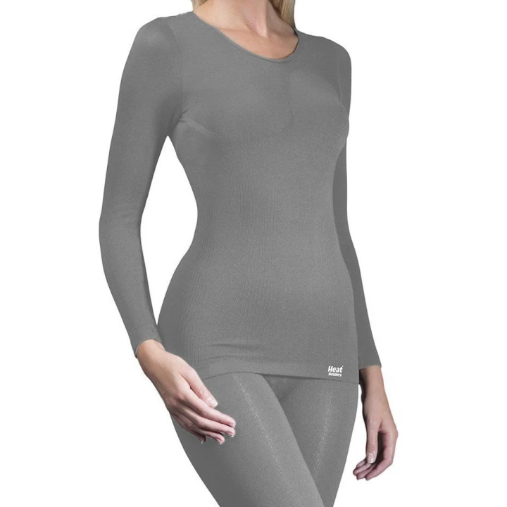 Maillot de corps thermique manches longues Femme — Gris
