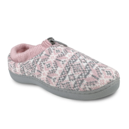 Chaussons thermiques Emma motif Fair Isle Femme — Rose