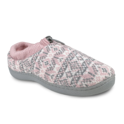 Chaussons thermiques Emma motif Fair Isle Femme — Rose