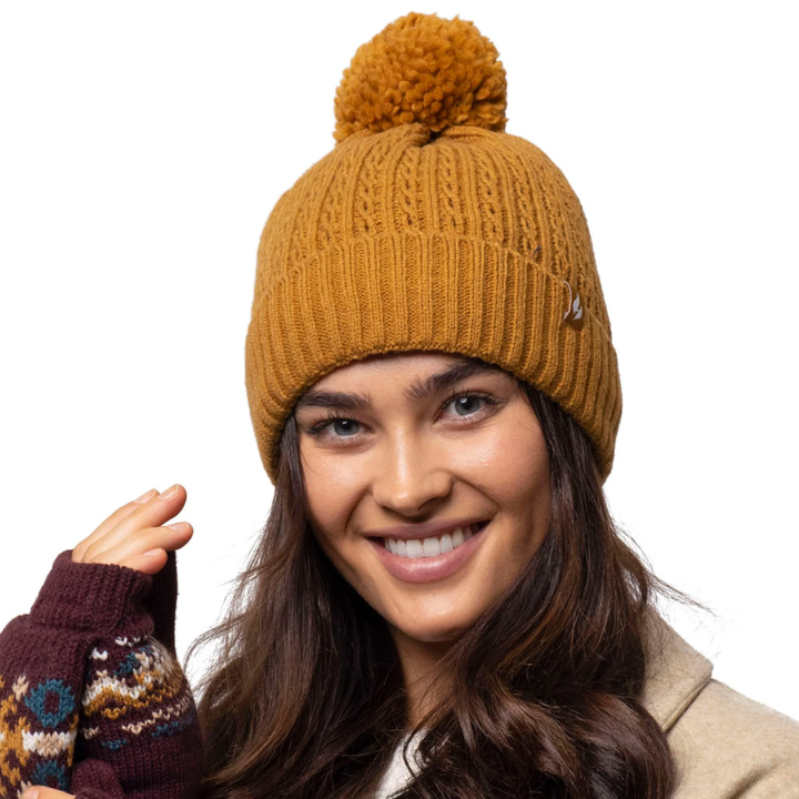 Bonnet à pompon Ellery Femme — Moutarde