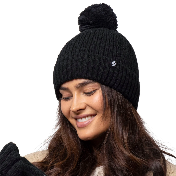Bonnet à pompon Ellery Femme — Noir