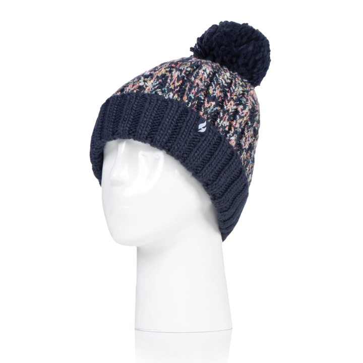 Bonnet à pompon Eidda Femme — Bleu
