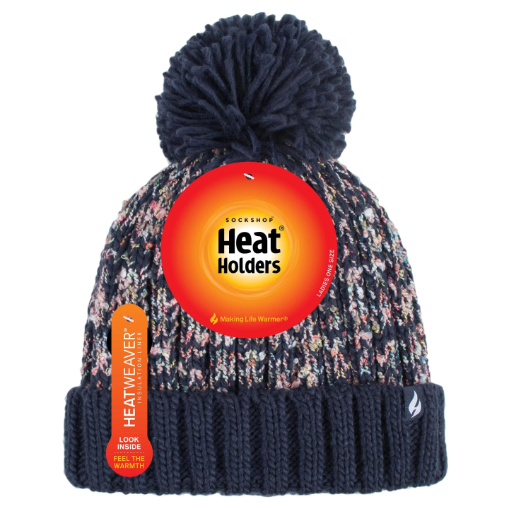 Bonnet à pompon Eidda Femme — Bleu