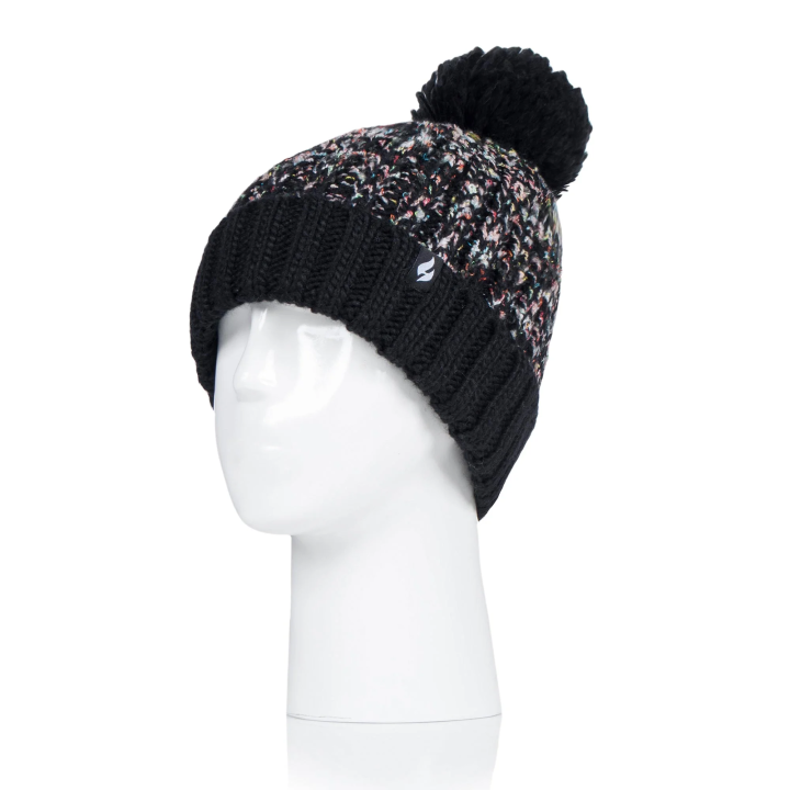 Bonnet à pompon Eidda Femme — Noir