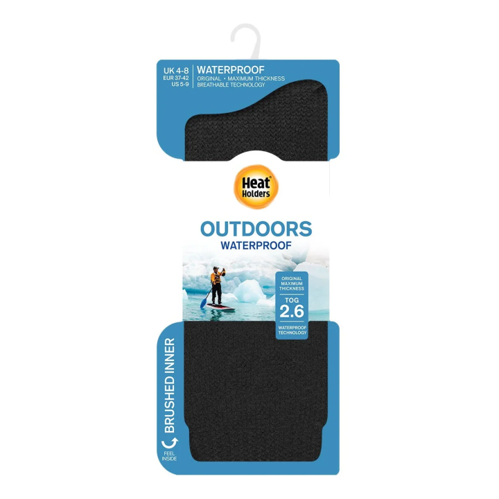 Chaussettes imperméables à double couche Femme — Noir