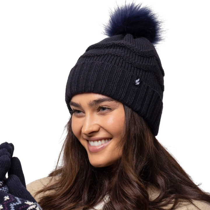 Bonnet à pompon Cotswold Femme — Marine