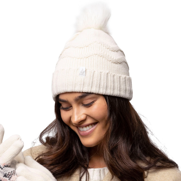 Bonnet à pompon Cotswold Femme — Crème
