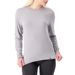 Haut thermique Céline manches longues Femme — Gris argenté