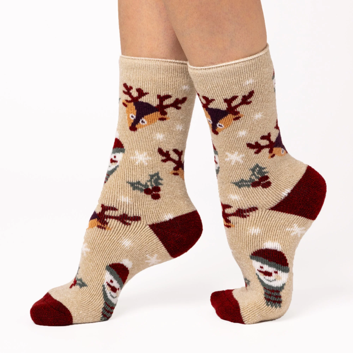 Chaussettes de Noël Lite Femme — Noël enneigé