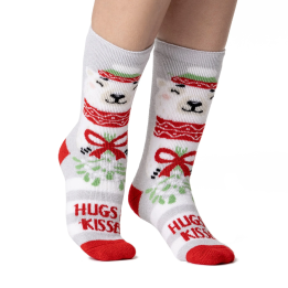 Chaussettes de Noël Lite Femme — Câlins et bisous
