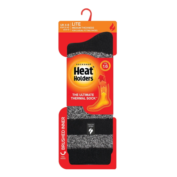 Chaussettes Lite Bologna à larges rayures Femme — Noir et blanc
