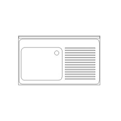 PLONGE PRO SUR-MESURE 1 BAC + EGOUTTOIR