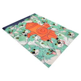 Plaid thermique polaire 127 x 178 cm — Vert matcha, motif chiens