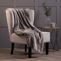 Plaid thermique polaire géant 270 x 240 cm — Gris pierre de lune