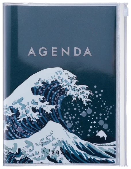 Agenda 2027 Wave Hokusai de Mark’s, couverture bleu marine